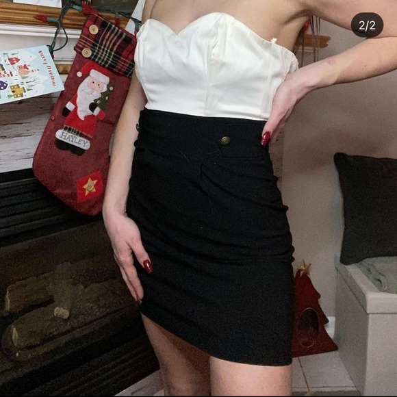 White and black mini dress - Picture 2 of 2